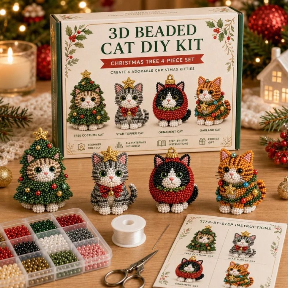 Art Craft And Design - 小さなビーズ3Dビーズ動物キット かわいいデザイン クリエイティブクラフト 手作りビーズアートキット 動物の形をしたビーズ織りキット ギフト
