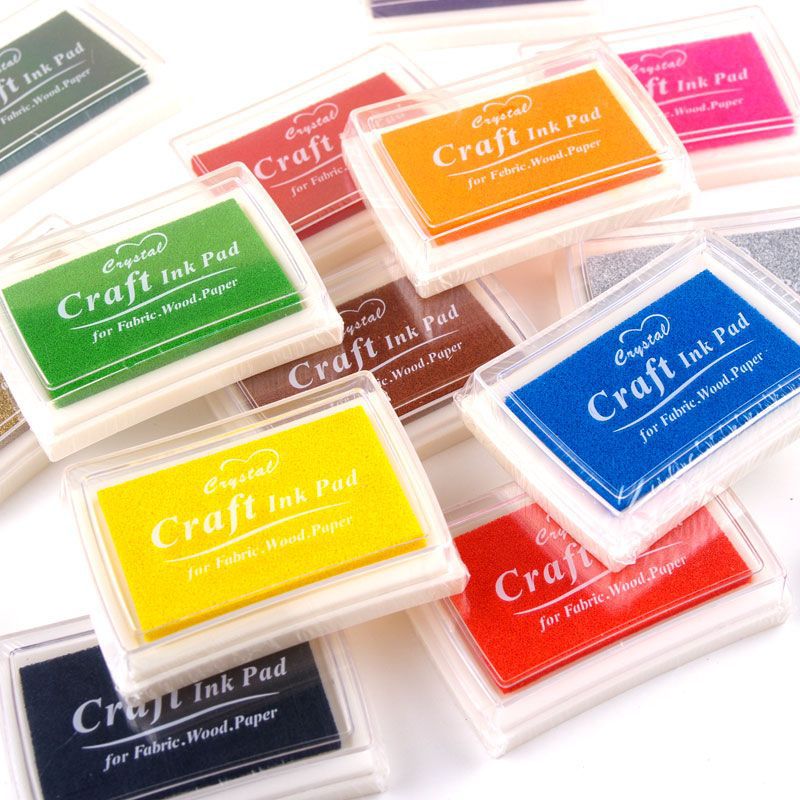 Stamping Ink Pad - ヴィンテージマルチカラークラフトインクパッドプランナー DIY 日記グリーティングカードスクラップブッキングインクパッドフィンガーペインティングアクセサリー