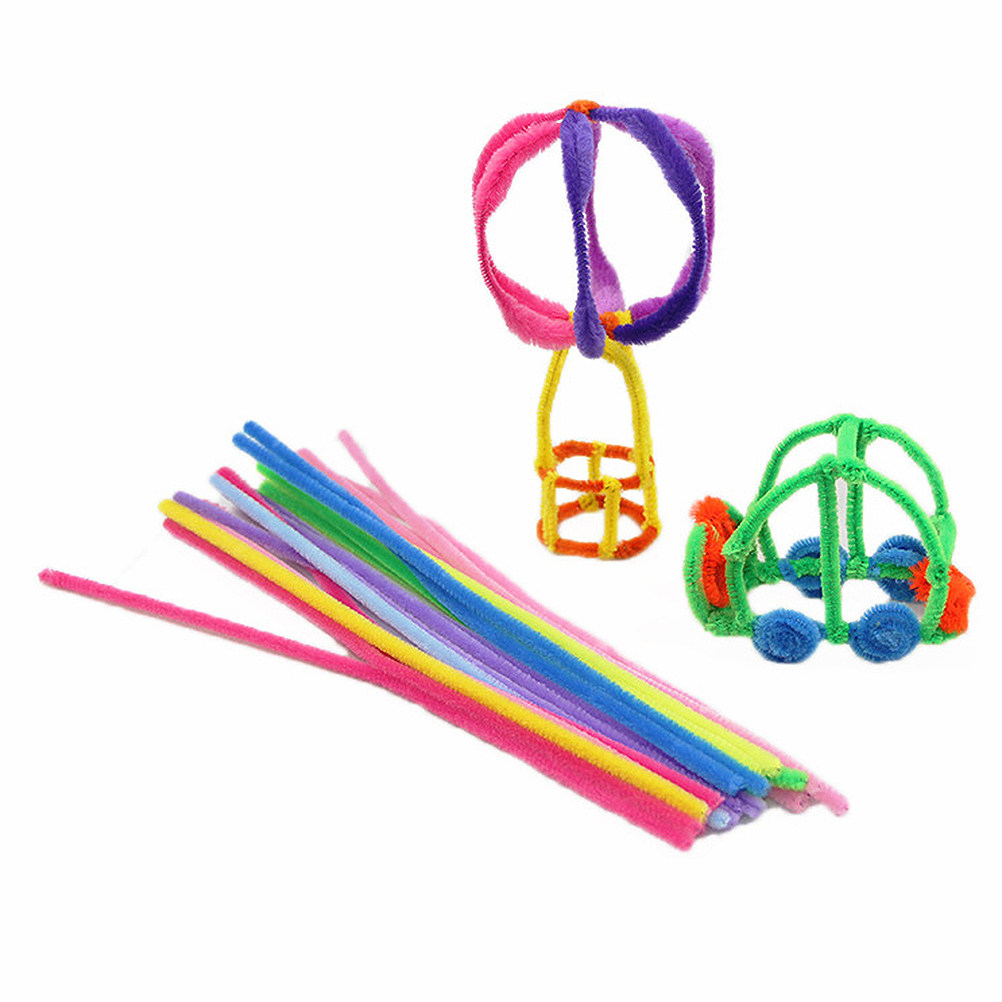 Art Craft For Kindergarten - 400本入り、ねじって使えるポリエステル製の工作用棒。子供向けのDIYキット。家族で一緒に楽しめる、創造性を刺激するアートプロジェクトや幼稚園での手芸に最適。