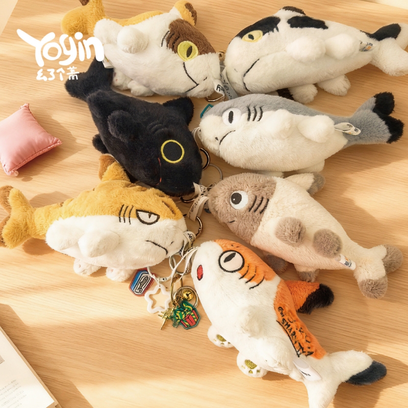 Art Craft Christmas - ヨギン ニューシャーキティ ぬいぐるみ ブラインドボックス 周辺グッズ 可愛いミニサメ猫人形