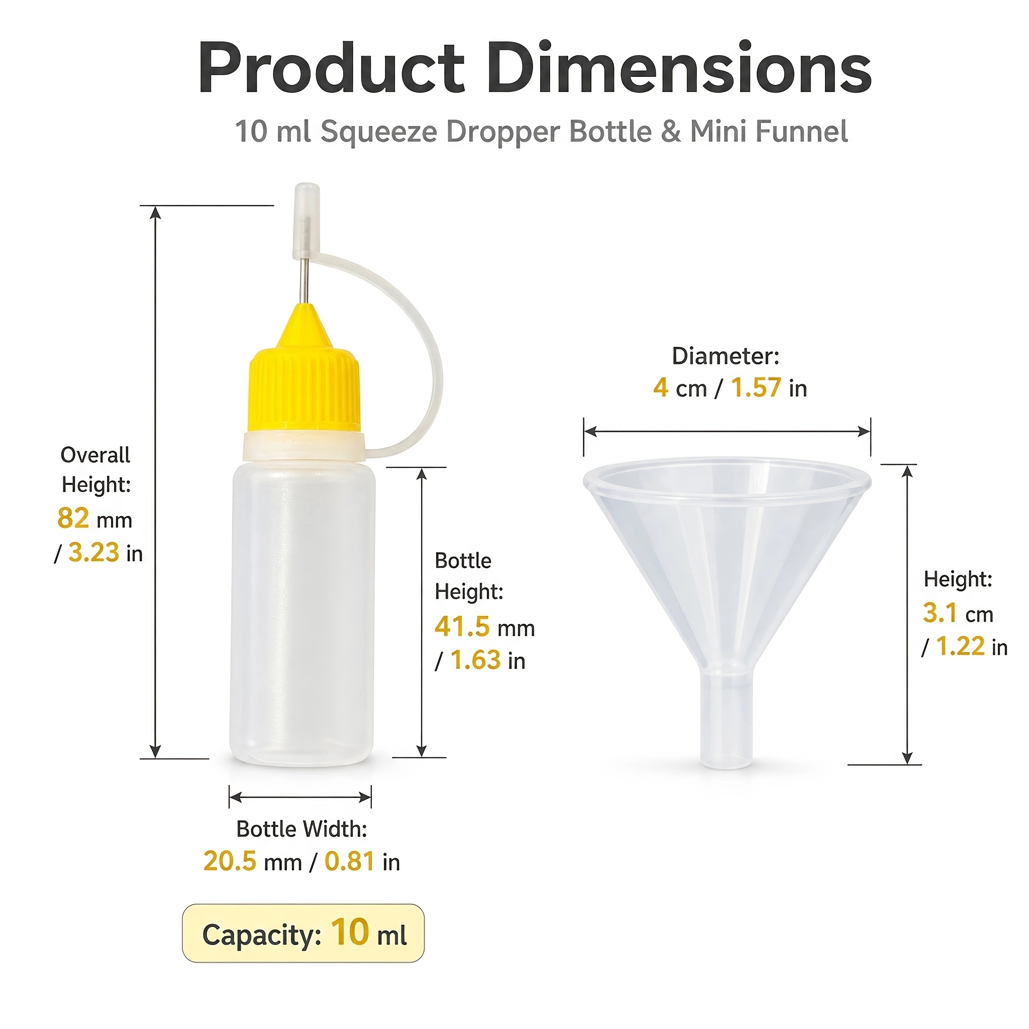 10ml精密細口プラスチック製スクイーズドロッパーボトル D - Art And Craft Recycle のレビューと価格