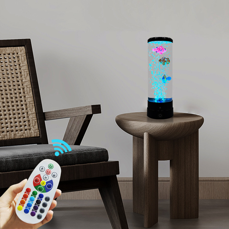 模擬LEDマルチカラーバブルフィッシュ雰囲気ホームデコレーシ - Art Craft Christmas のレビューと価格