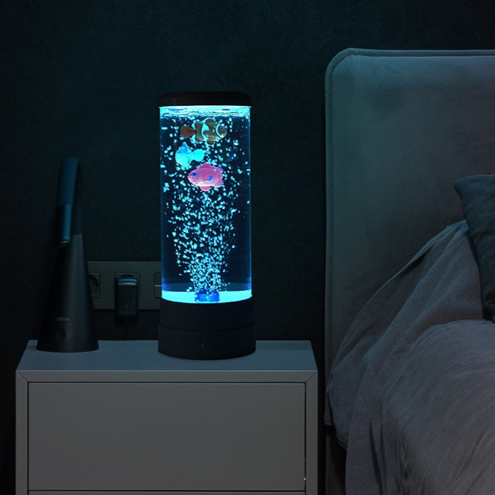 模擬LEDマルチカラーバブルフィッシュ雰囲気ホームデコレーシ - Art Craft Christmas のレビューと価格