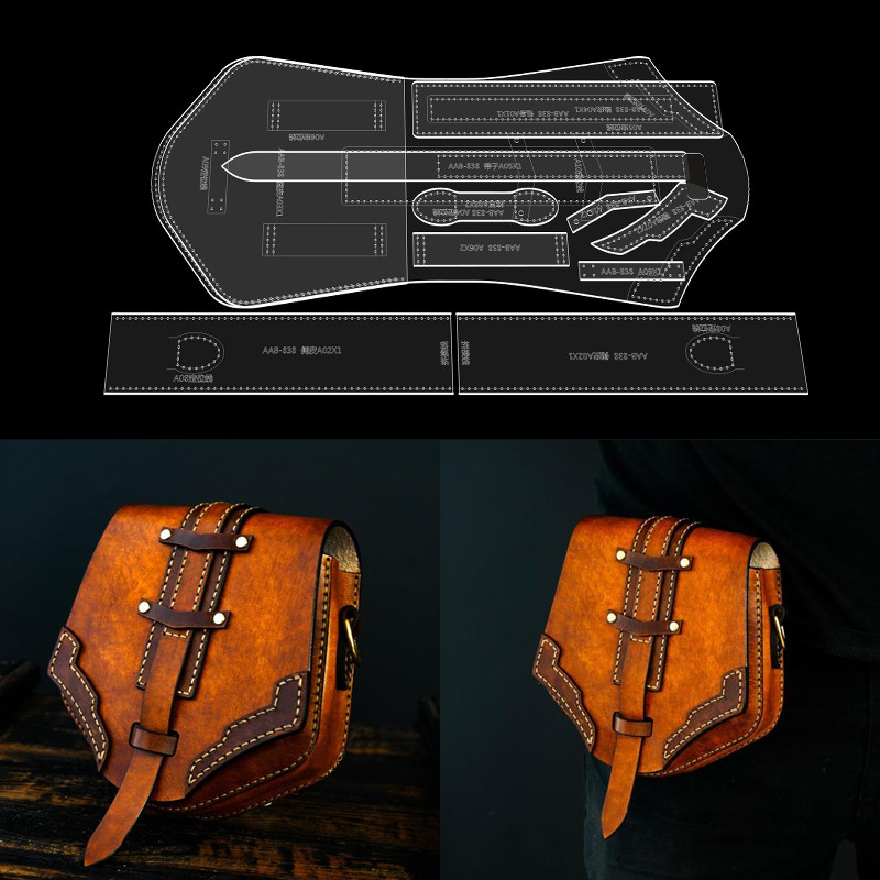 メンズDIYレザー縫製キット アクリル騎士柄ファニーパックツ - Leather Tooling Kit のレビューと価格
