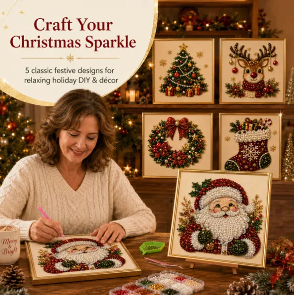 クリスマス・ダイヤモンドアート・クラフトキット。サンタクロー - Art Craft Christmas Tree のレビューと価格