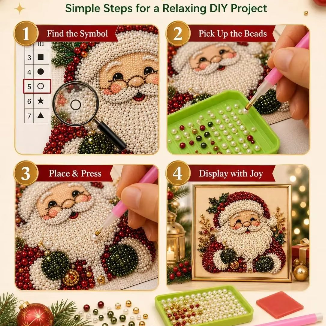 クリスマス・ダイヤモンドアート・クラフトキット。サンタクロー - Art Craft Christmas Tree のレビューと価格
