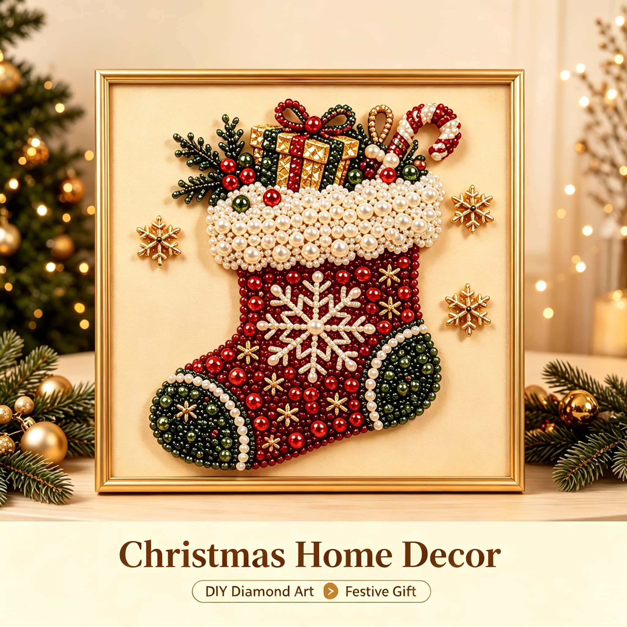 クリスマス・ダイヤモンドアート・クラフトキット。サンタクロー - Art Craft Christmas Tree のレビューと価格