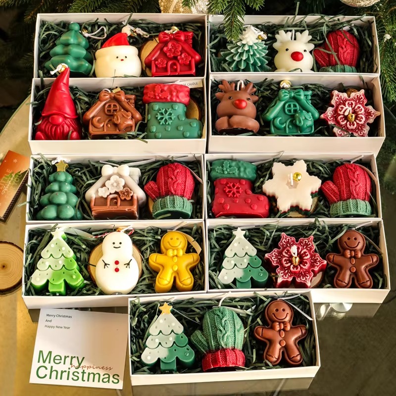 3個入り手作りクリスマスアロマキャンドルセット（サンタ、雪だ - Art Craft Christmas のレビューと価格
