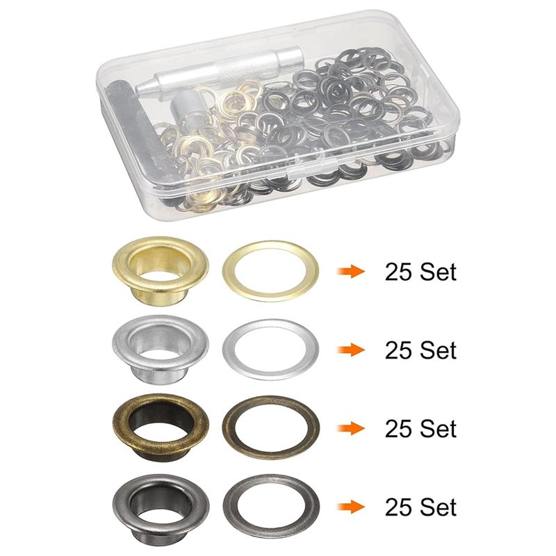 ABWZ-100個 グロメットアイレットツールキット 靴、衣 - Leather Tooling Kit のレビューと価格