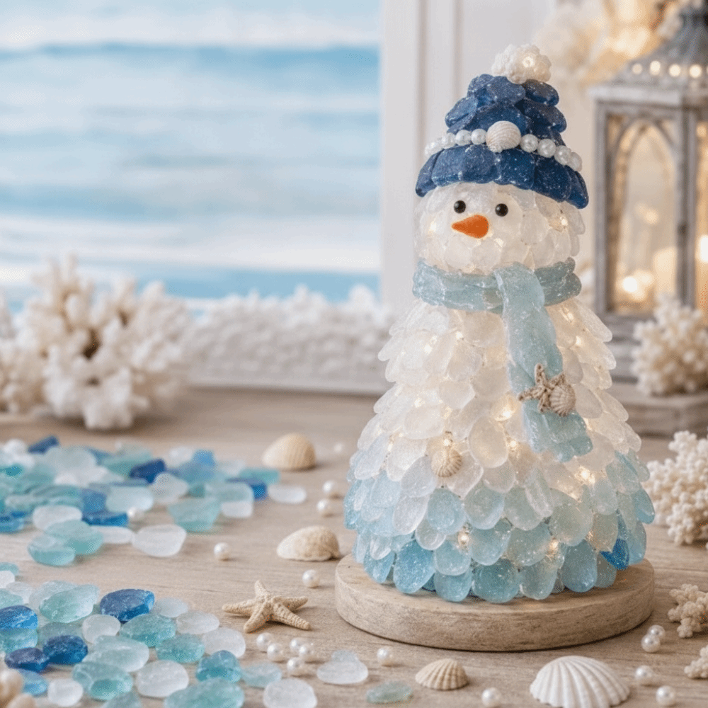 レイヤー式シーグラスクリスマスツリーDIYキット。LEDライ - Art Craft Christmas Tree のレビューと価格