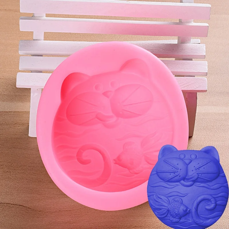 焦げ付き防止シリコン3D石鹸型,手作りキャンドル,猫と魚の工 - Art Craft Stick のレビューと価格