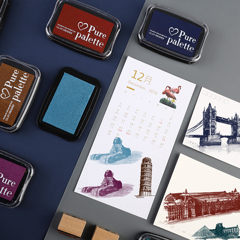 12 色大型ヴィンテージスタンプ台 DIY 工芸品スクラップ - Stamping Ink Pad のレビューと価格