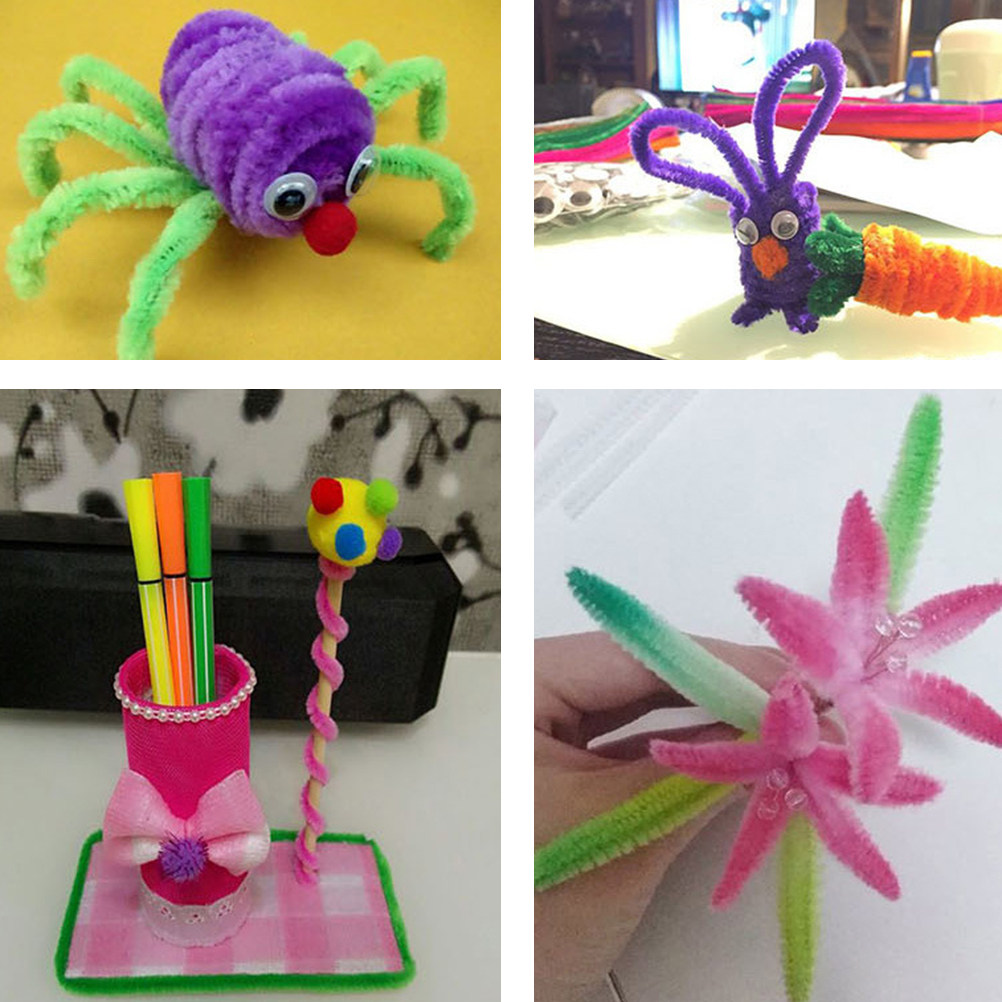 400本入り、ねじって使えるポリエステル製の工作用棒。子供向 - Art Craft For Kindergarten のレビューと価格