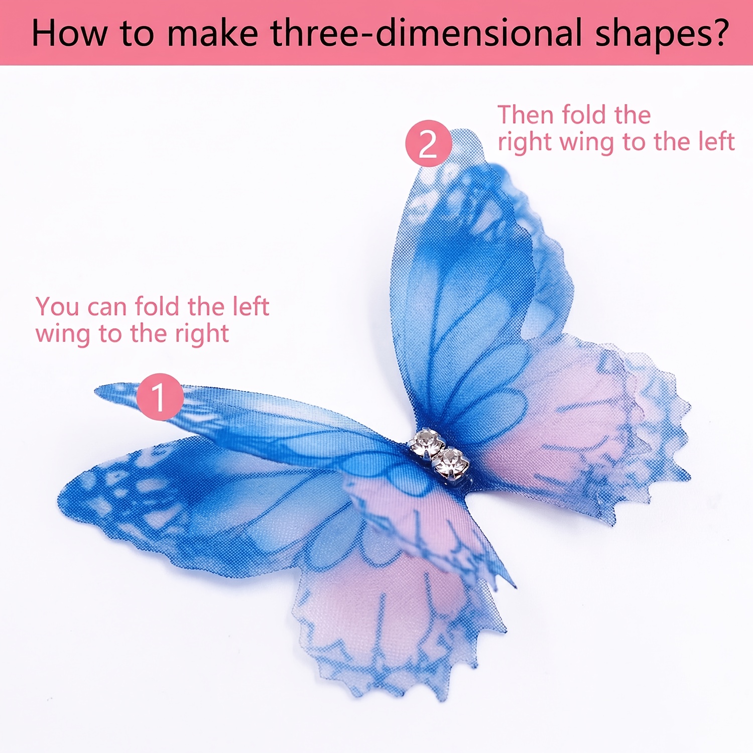 80個入り オーガンジー製蝶のクラフトパーツ — 2層構造の - Art Craft Butterfly のレビューと価格