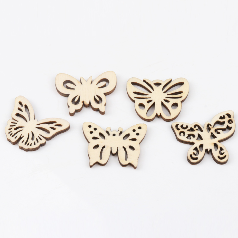 ネイチュアルバタフライパターン木製スクラップブッキングアート - Art Craft Butterfly のレビューと価格