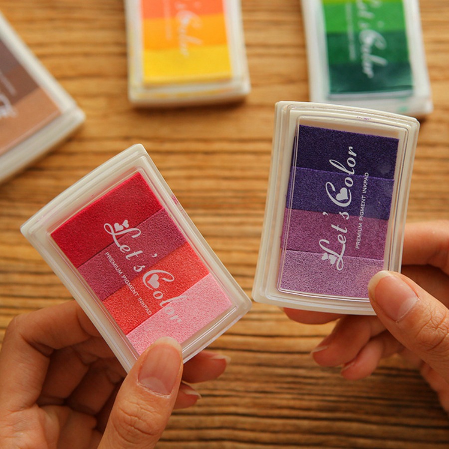 グラデーションカラークラフトインクパッド かわいいマルチカラ - Stamping Ink Pad のレビューと価格