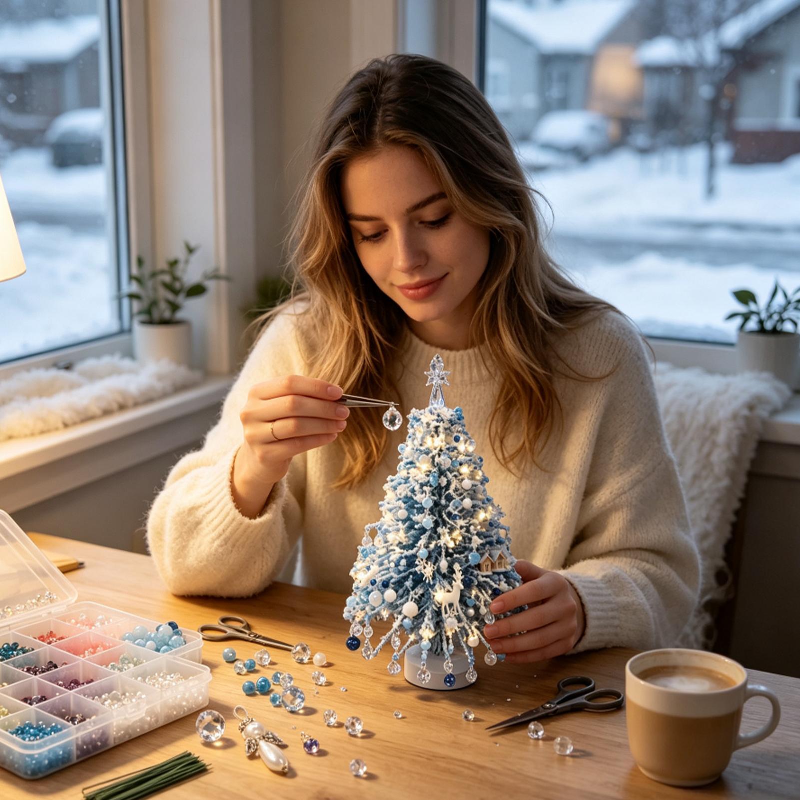 クリスマスツリーのビーズアート 冬のホリデークラフトプロジェ - Art Craft Christmas Tree のレビューと価格