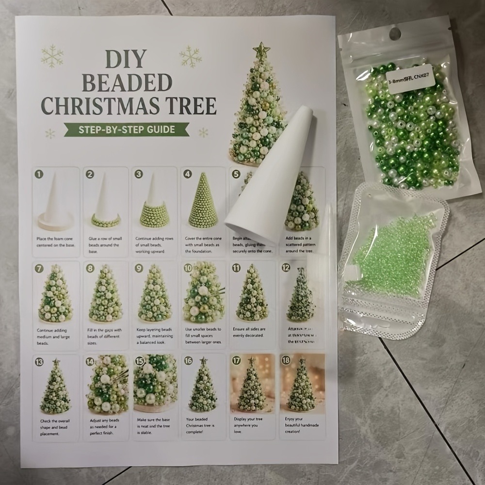 DIYビーズクリスマスツリーキット、手作りPVCグリッターク - Art Craft Christmas Tree のレビューと価格