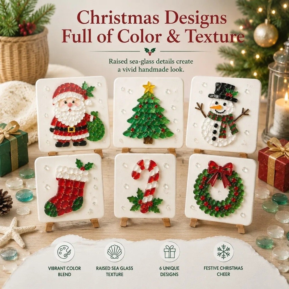 クリスマスモザイクDIYアートキット 15cm クリスマスク - Art Craft Christmas Tree のレビューと価格