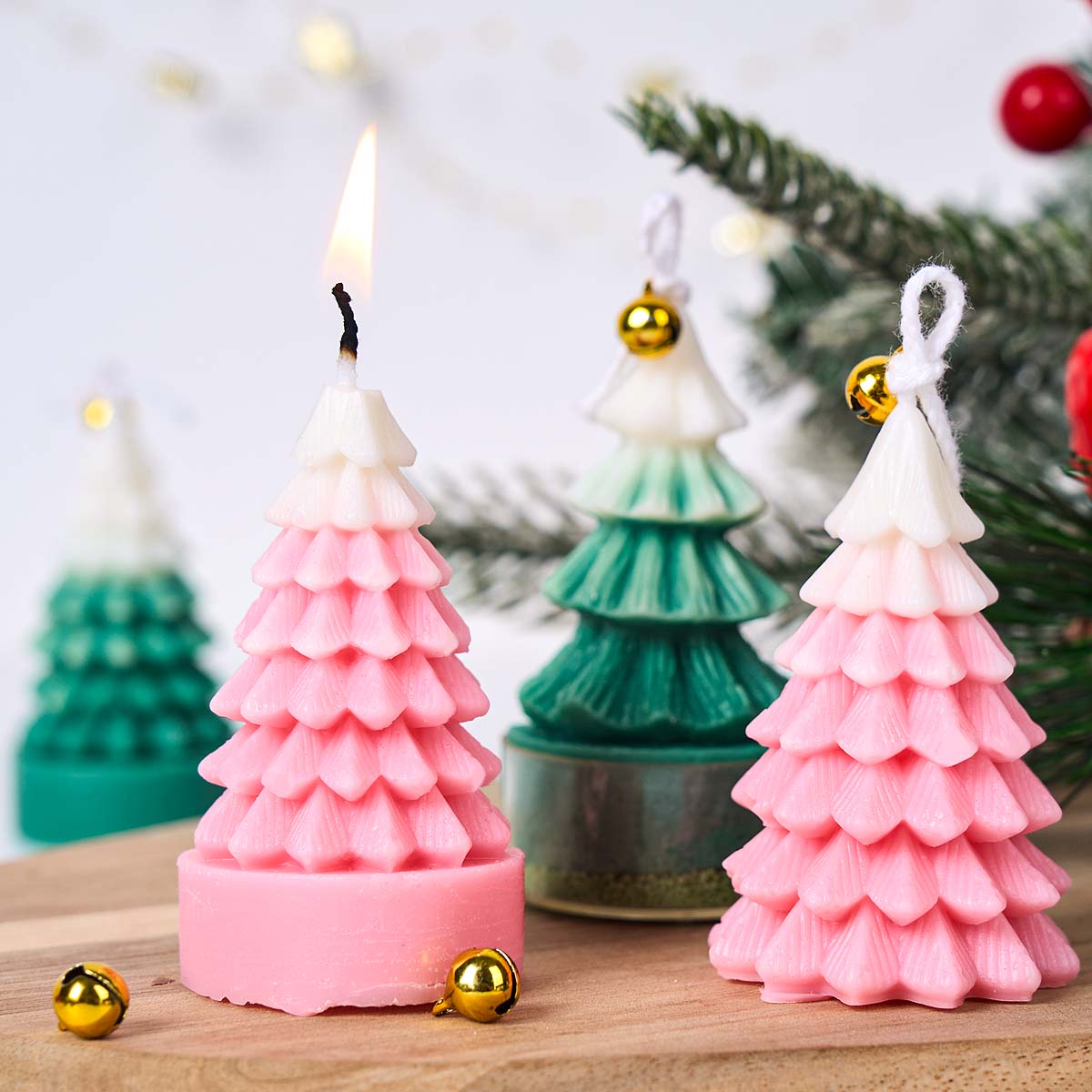 3D クリスマスツリーシリコーンキャンドルモールド DIY  - Art Craft Christmas Tree のレビューと価格