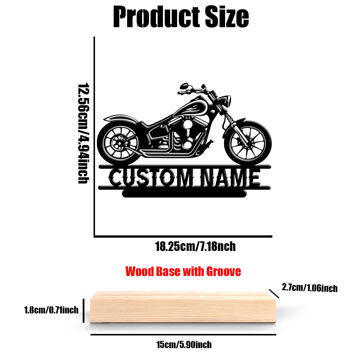 1個入りカスタムネームロードバイク木製ベースメタルアートオー - Art Craft Christmas のレビューと価格