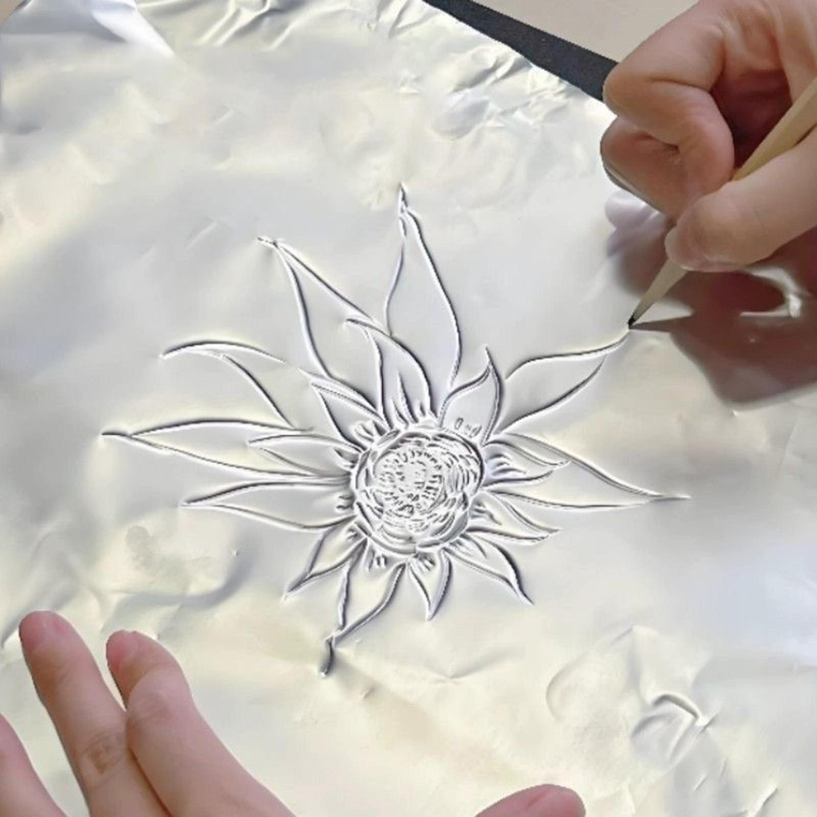 工芸用箔紙 100 枚光沢のあるアルミニウム金属箔紙アートプ - Art Craft Project のレビューと価格